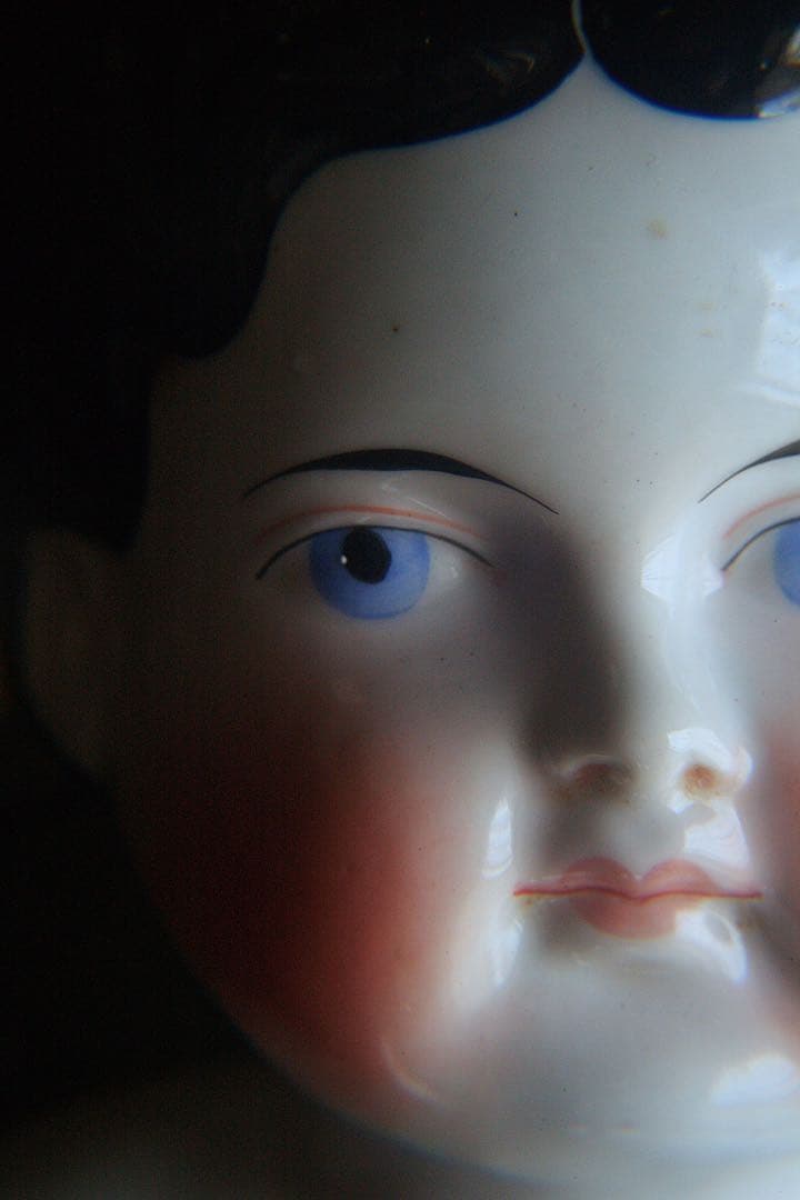 アンティーク チャイナヘッドドール 1880年頃 人形 ドイツ製 ビスクドール