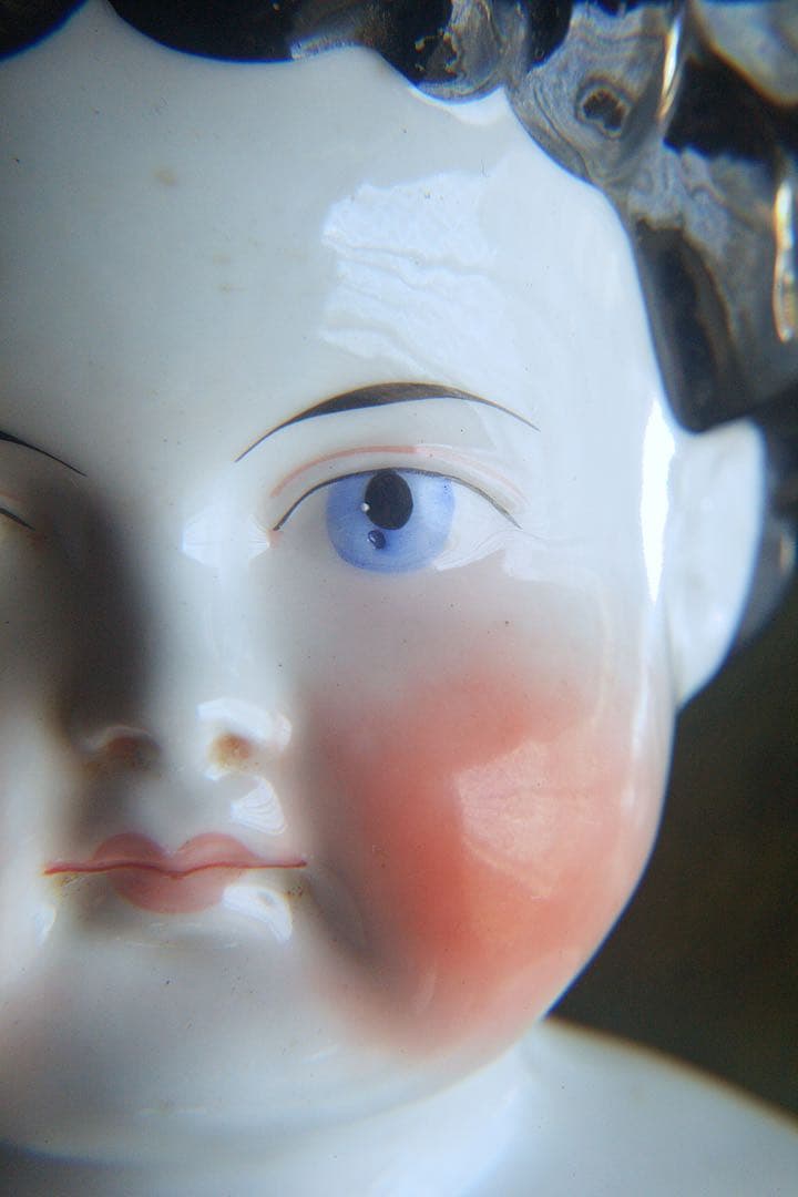 アンティーク チャイナヘッドドール 1880年頃 人形 ドイツ製 ビスクドール