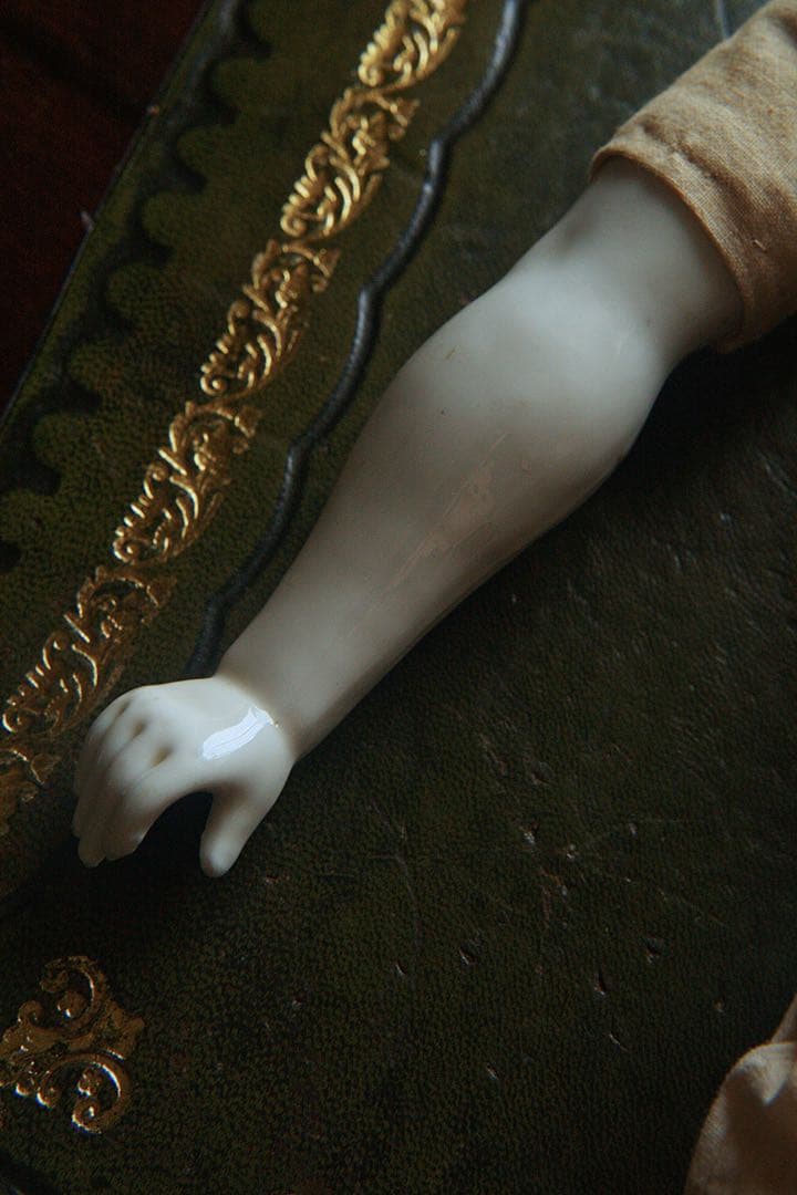 アンティーク チャイナヘッドドール 1880年頃 人形 ドイツ製 ビスクドール