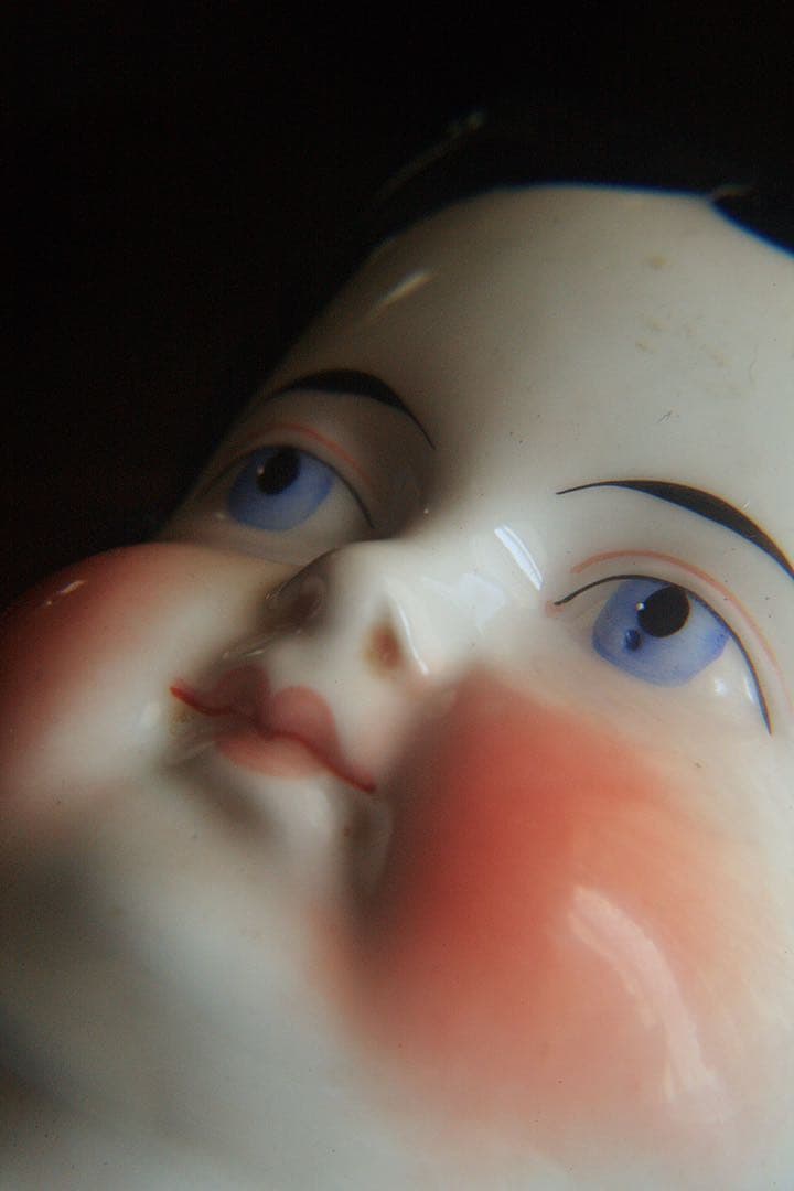 アンティーク チャイナヘッドドール 1880年頃 人形 ドイツ製 ビスクドール