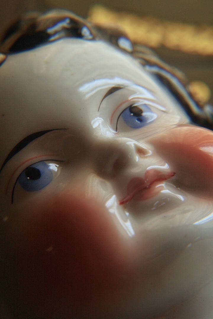 アンティーク チャイナヘッドドール 1880年頃 人形 ドイツ製 ビスクドール