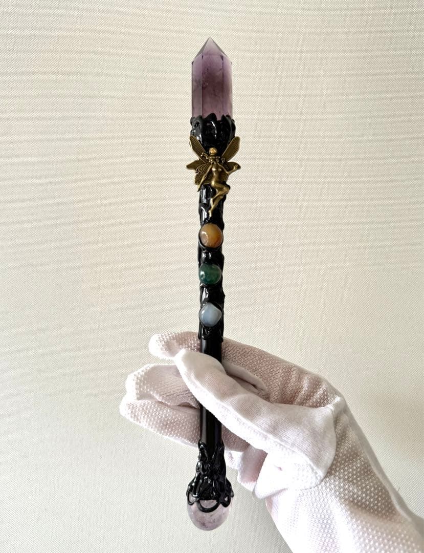 よるくま様専用】 天然石 アメジスト ワンド 杖 ハリーポッター - メルカリ