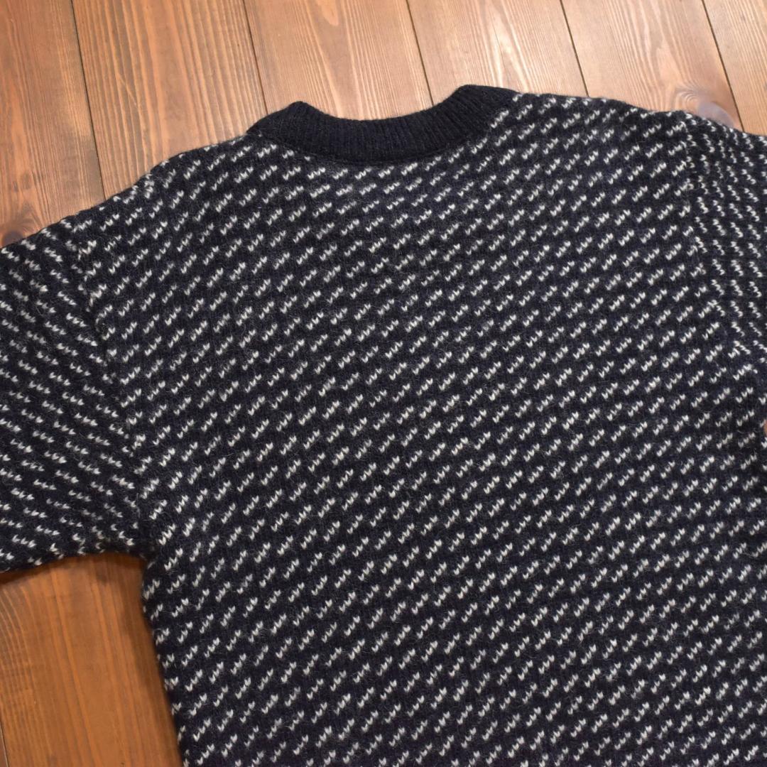 L.L.Bean バーズアイニットセーター クルーネック ネイビー ホワイト