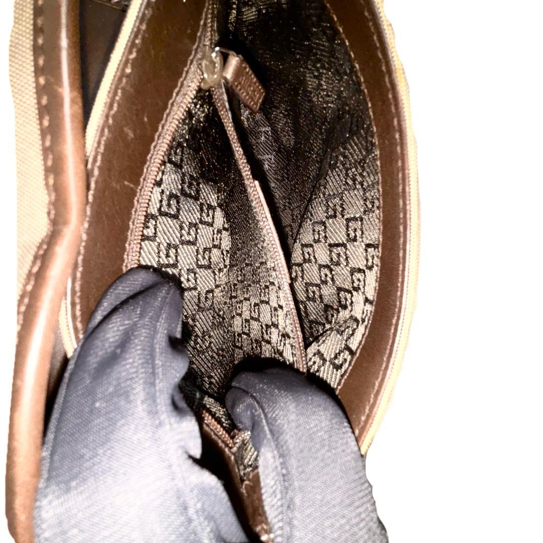 レア　GUCCI グッチ　ボディバッグ　ウエストポーチ　キャンバス　ベージュ