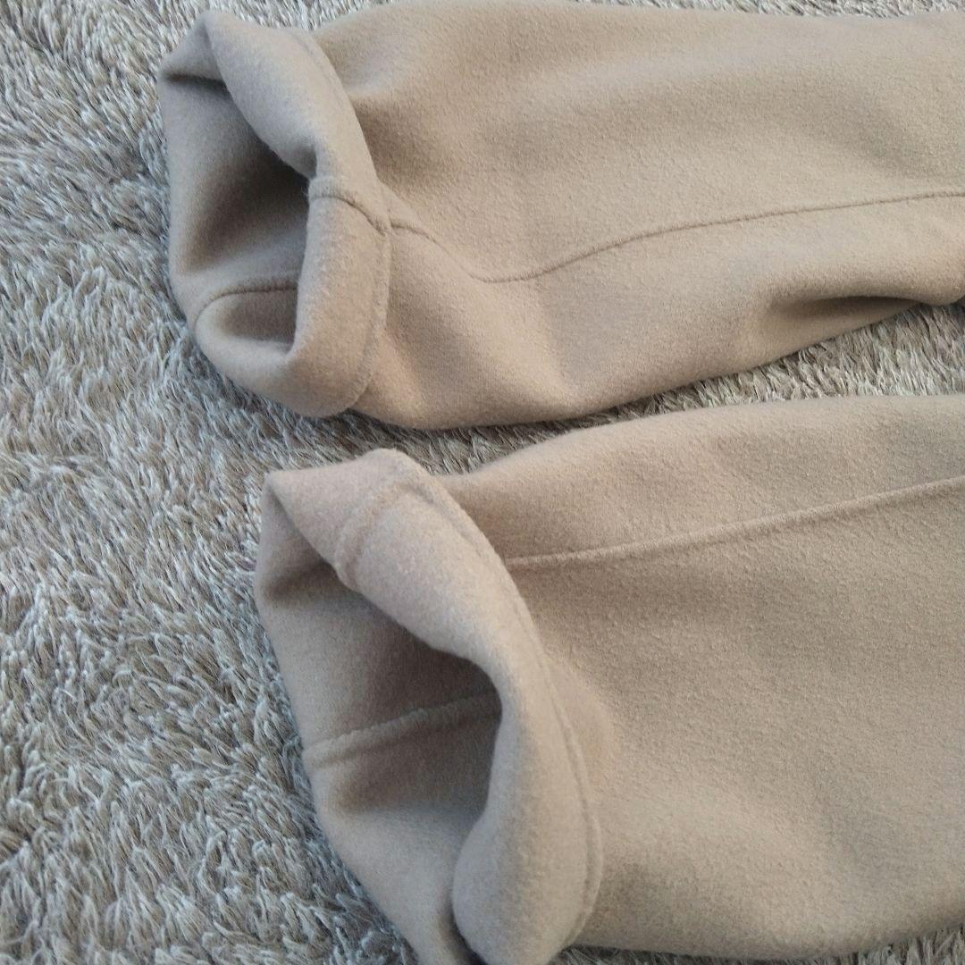 イエナ マンテコ ダブルフェイスリバーコート ノーカラー ベルト ロング ウール