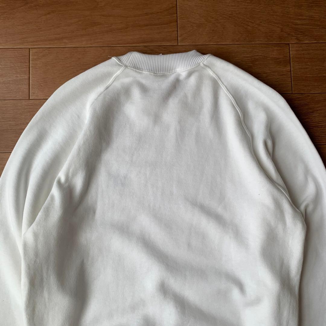 90s adidas スウェット ラグラン袖 トレフォイル刺繍 デサント WH