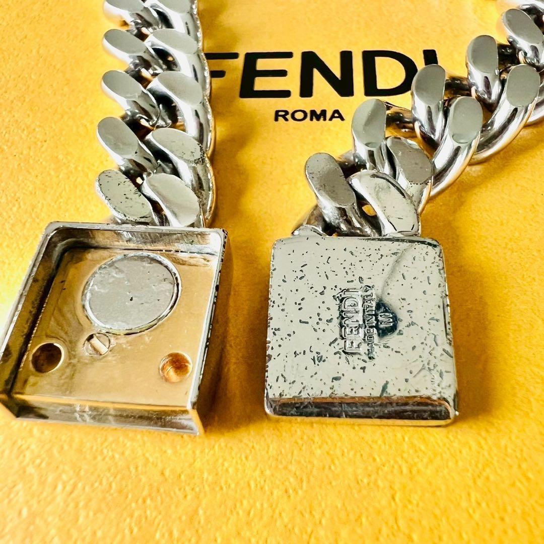 ✨フェンディ　FFブレスレット　ゴールド　喜平チェーン　パラジウム