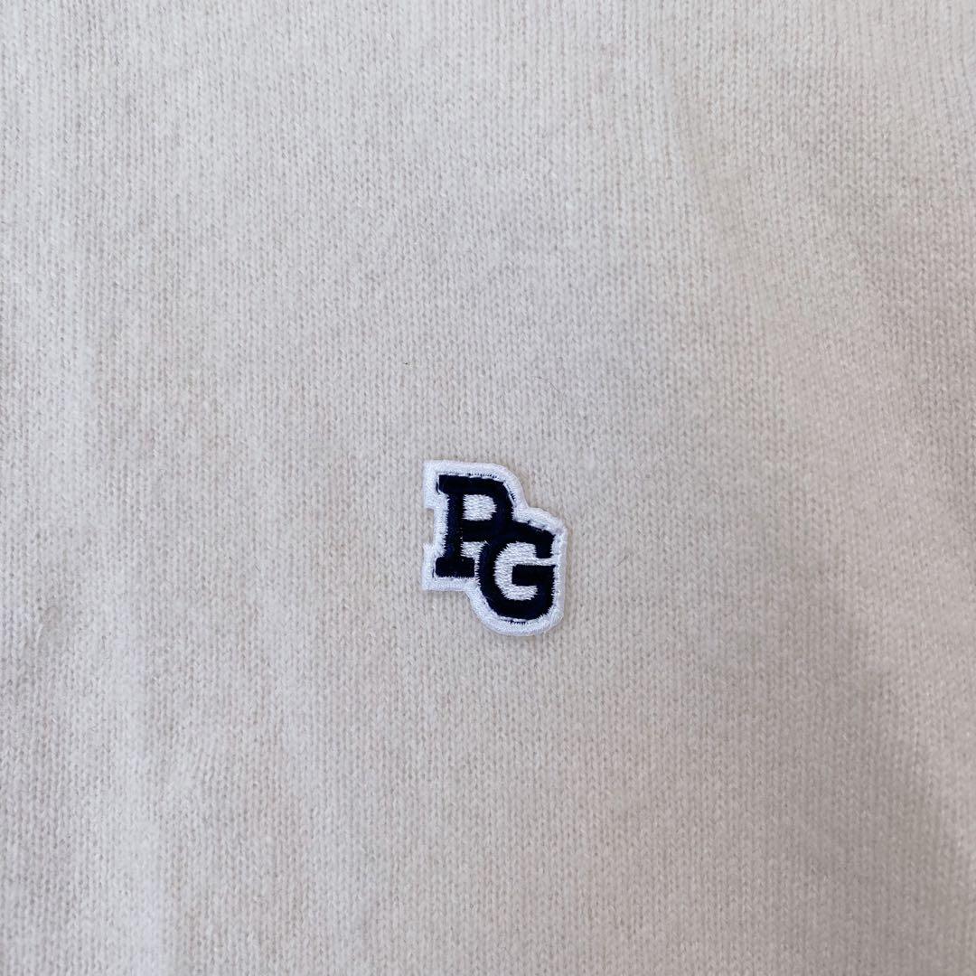 【美品】パーリーゲイツ　カシミヤ天竺 フルジップジャケット　バックロゴ　白　４