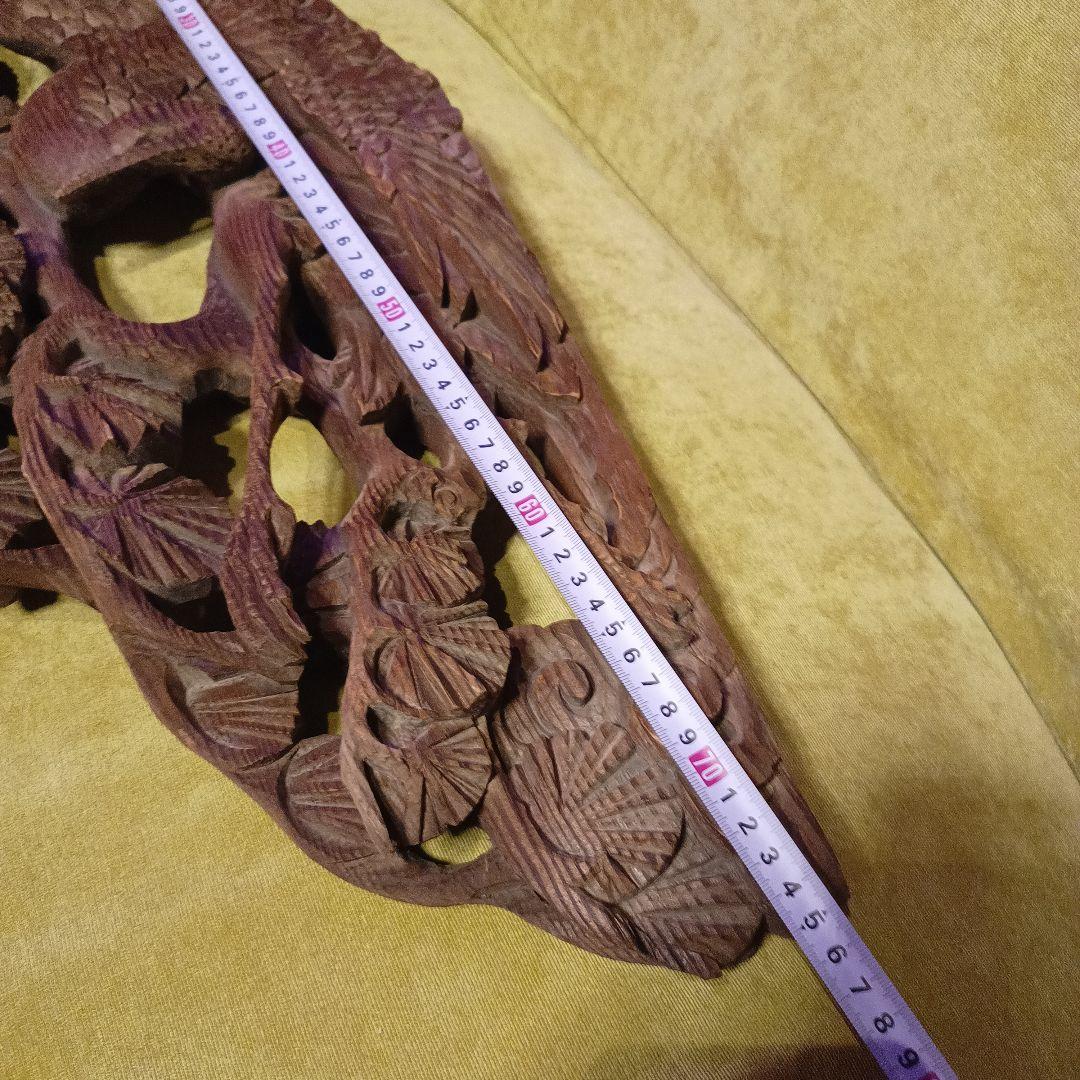 鶴　彫刻　欄間　懸魚　木彫　動物　寺院　仏閣　アンティーク