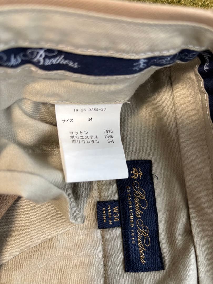 ロンハーマン別注 ブルックスブラザーズチノパン34 ベージュ - メルカリ