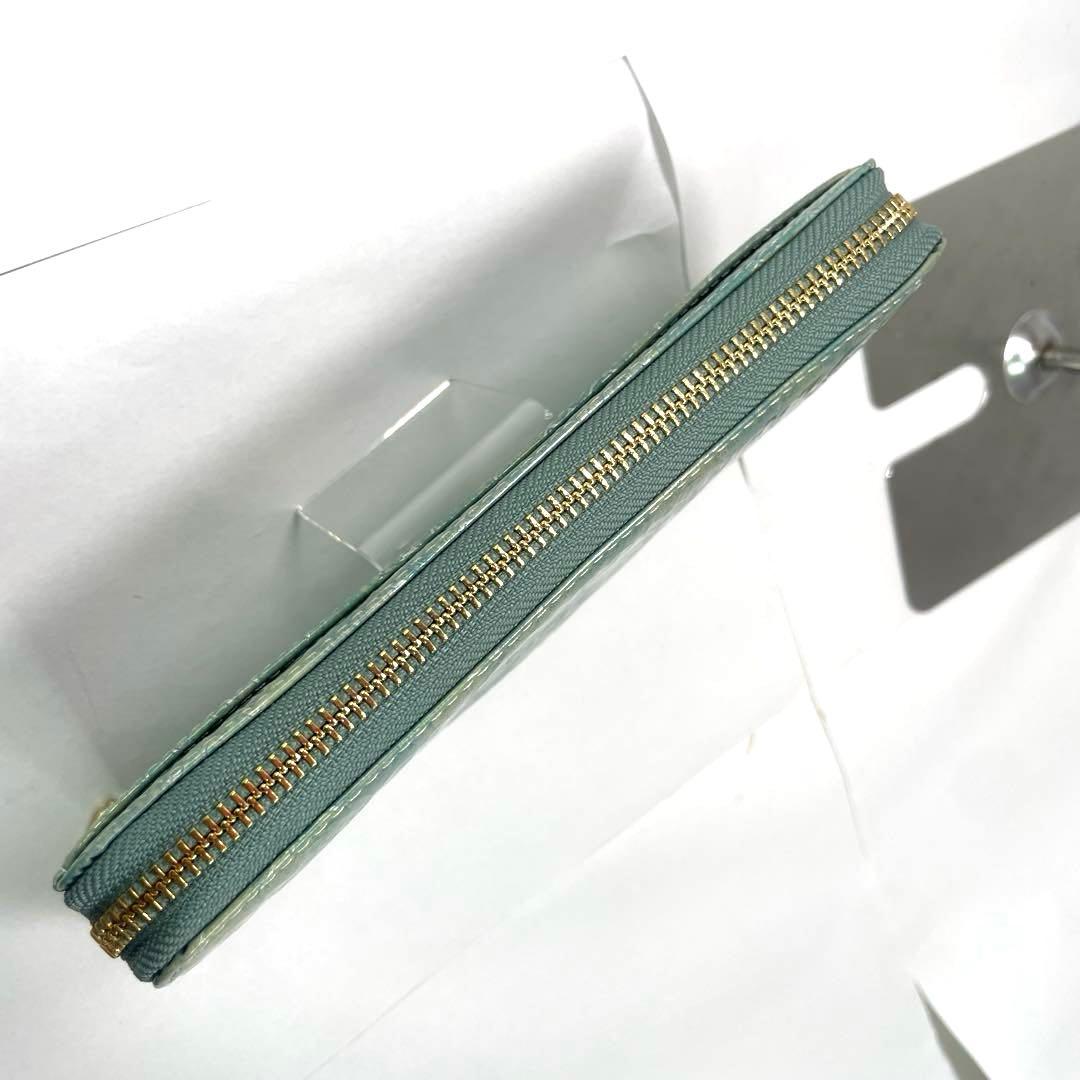 ANNA SUI　長財布　グリーン　ブルー　エナメル 　アナスイ