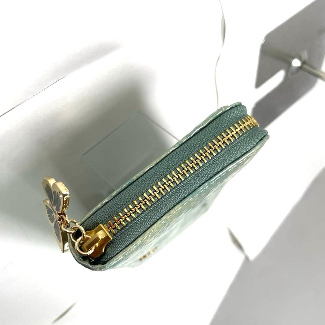 ANNA SUI　長財布　グリーン　ブルー　エナメル 　アナスイ