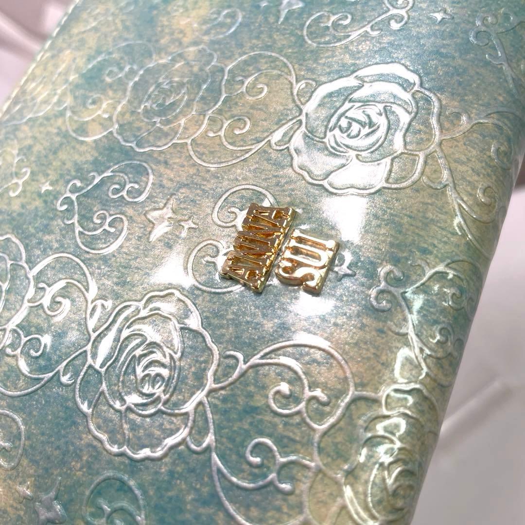ANNA SUI　長財布　グリーン　ブルー　エナメル 　アナスイ