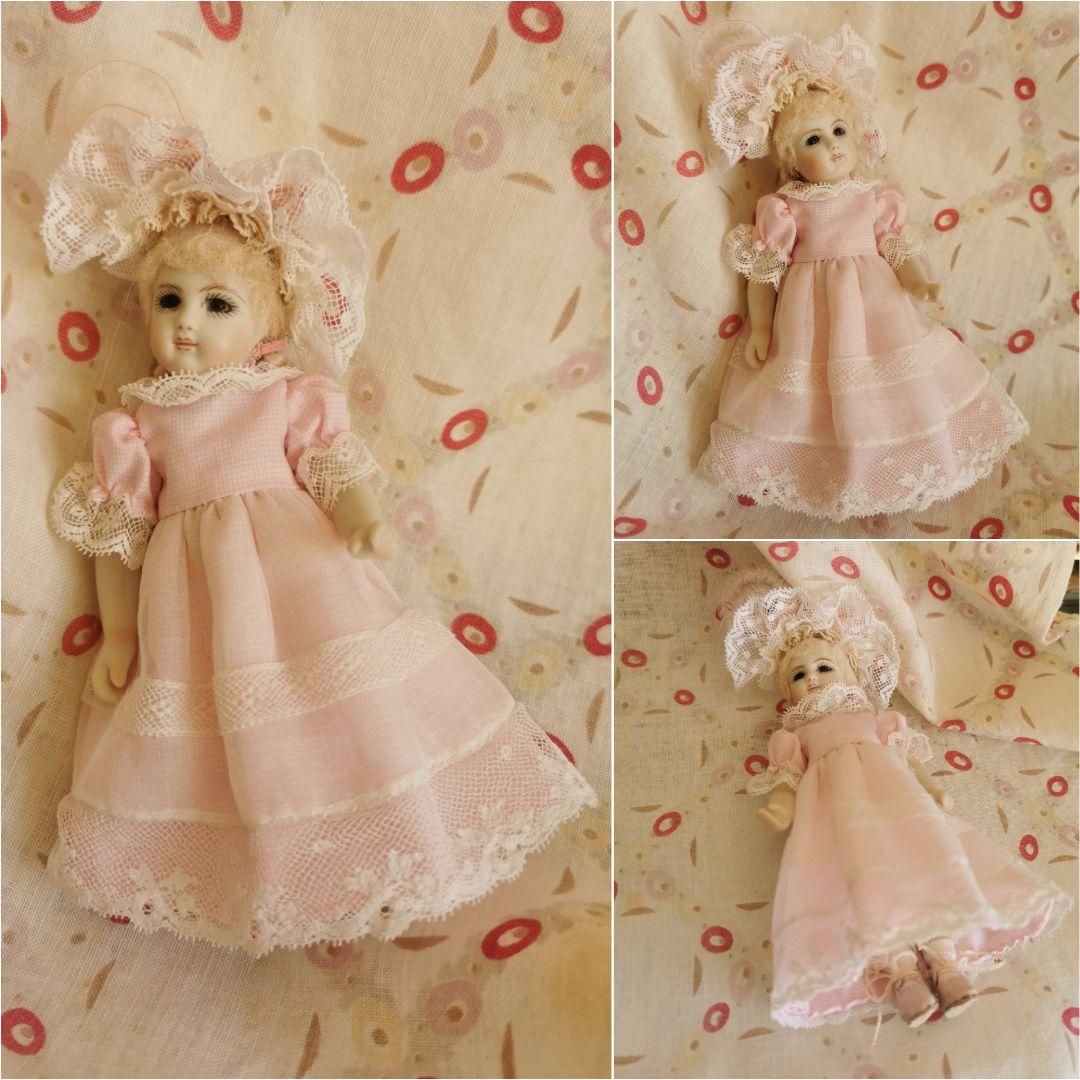 ヴィンテージ 作家物 14.5㎝三つ編のフレンチビスクドール キャシー