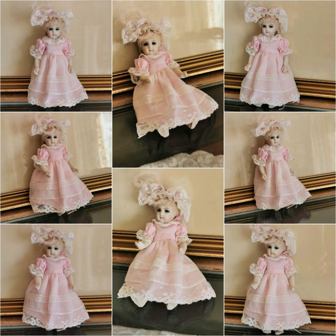 ヴィンテージ 作家物 14.5㎝三つ編のフレンチビスクドール キャシー