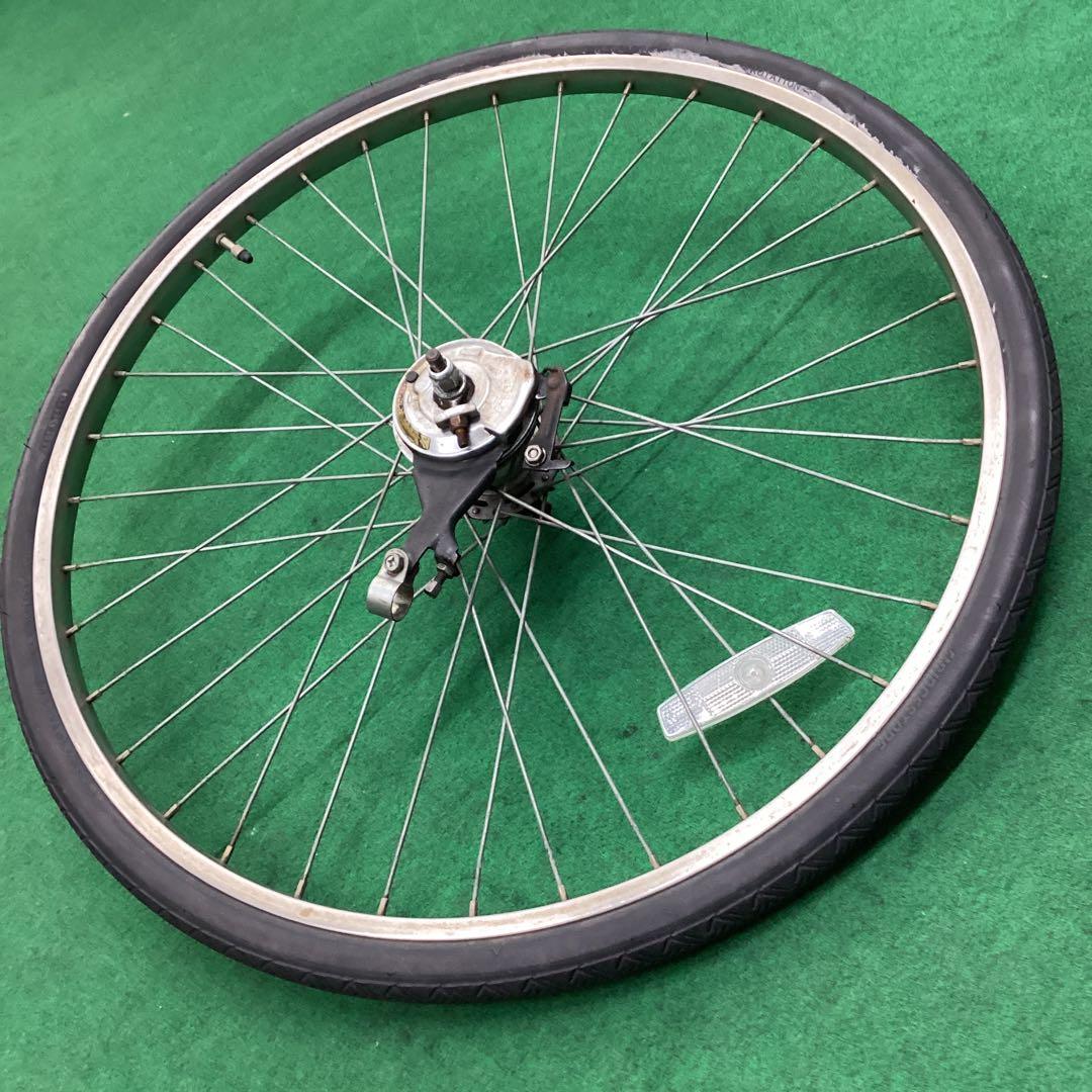 ステンレスリム　後輪　26x1-3/8 タイヤ付　内装3段　２６インチ　リア