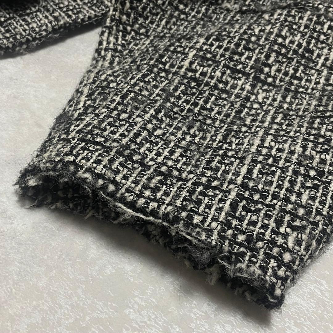 ジャケット・アウター louren stand collar tweed coat