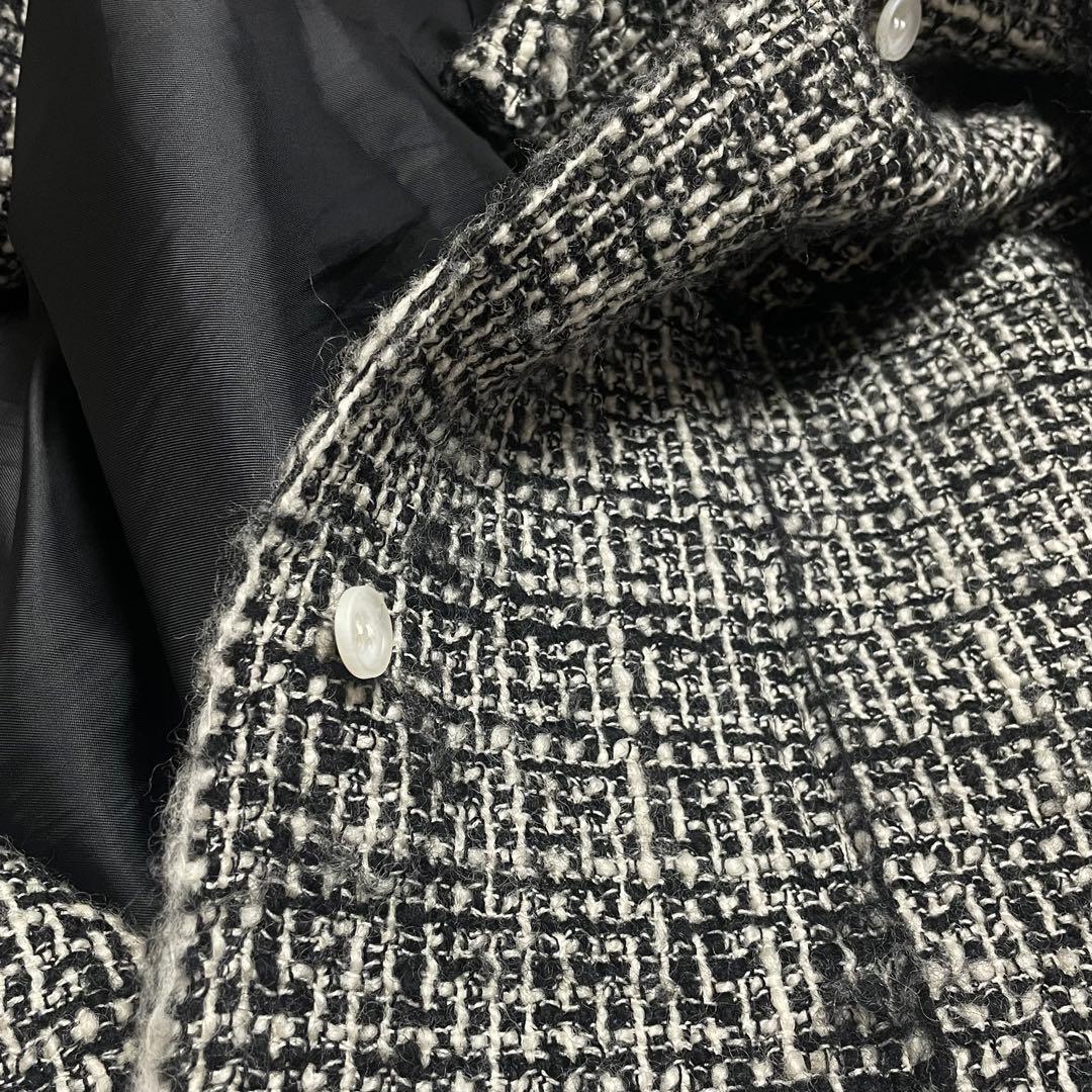 ジャケット・アウター louren stand collar tweed coat