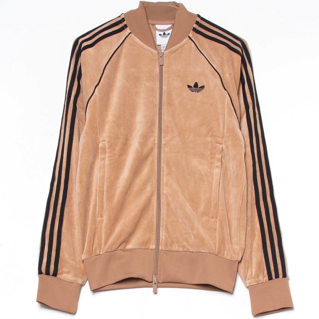 新品3XL⭐️adidasアディカラー ブラウンベロア トラックトップ 風早ゆうた