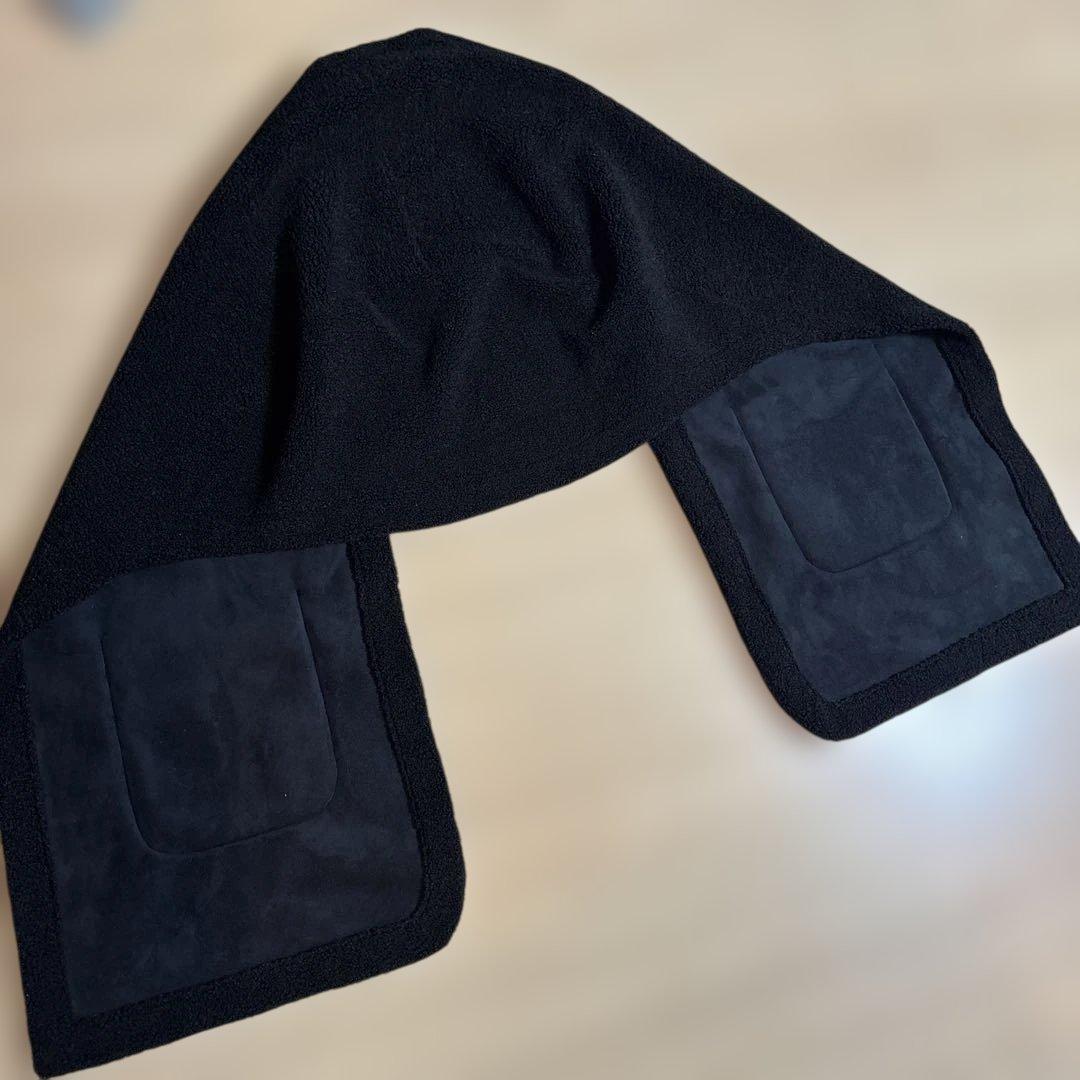 【美品】ハウントボアストールロング　ブラック