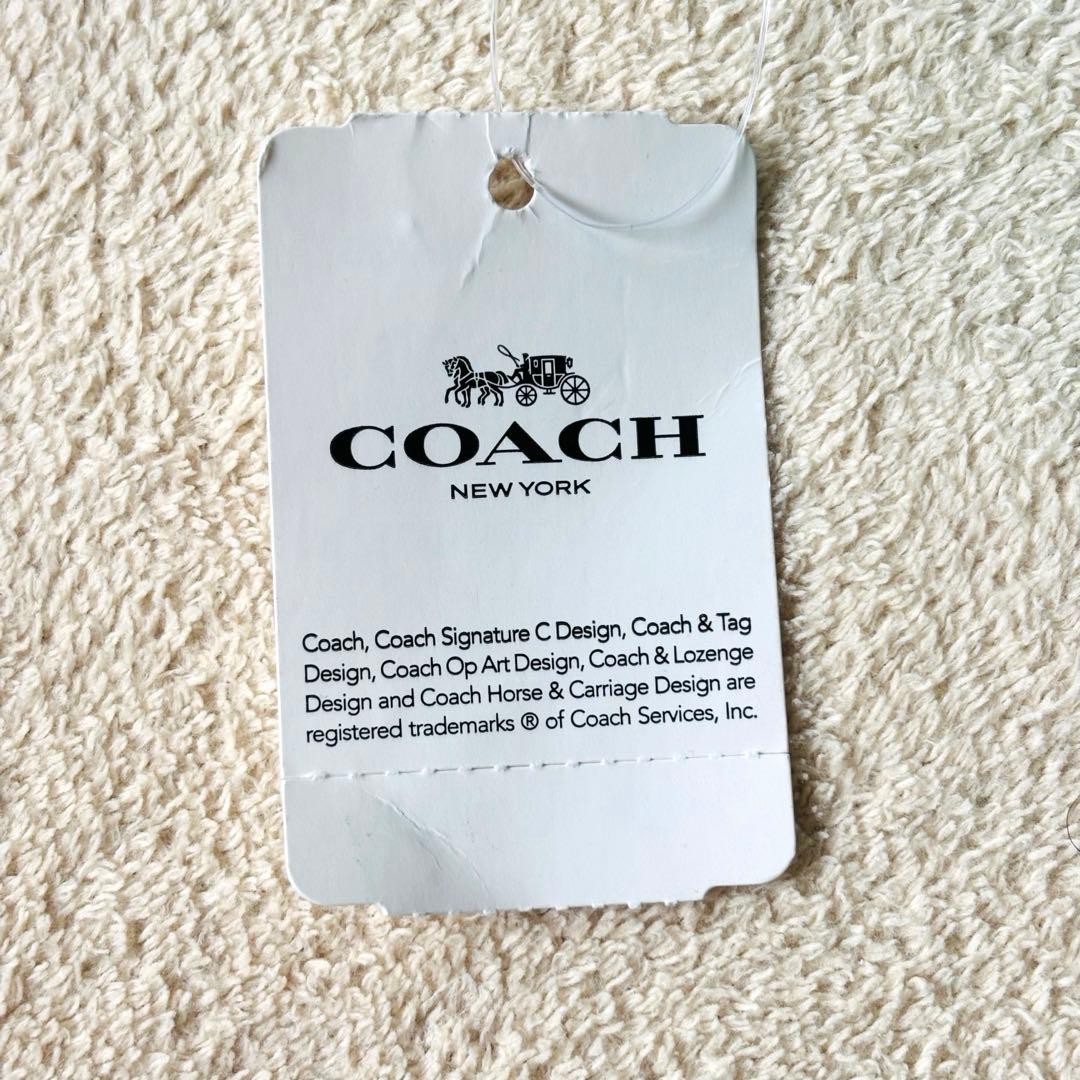 【新品未使用】COACH メタリックレザー シボ革 ボディバッグ グリーン
