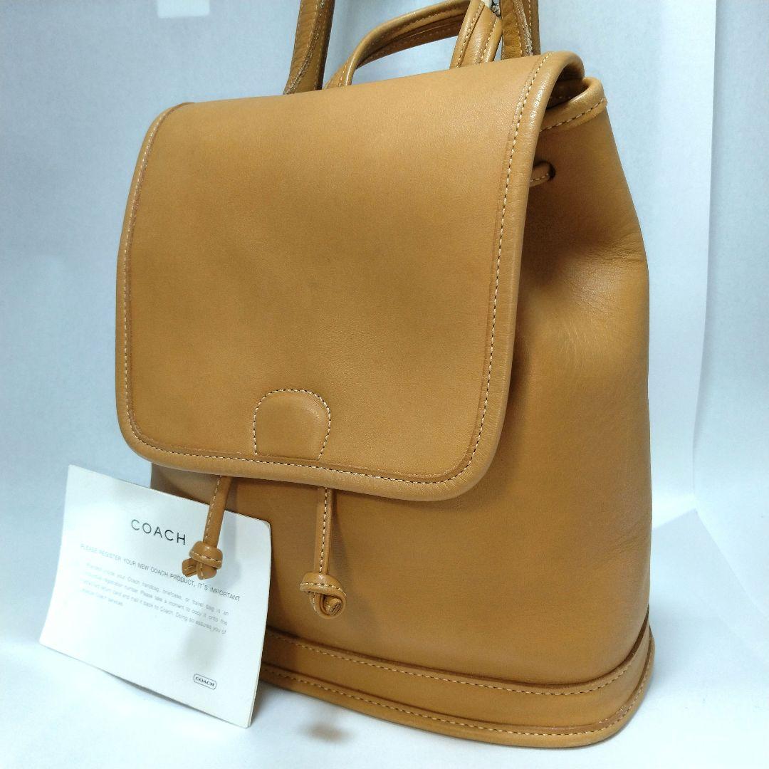 極美品 オールド コーチ ミニ リュック キャメル バックパック レザー 希少