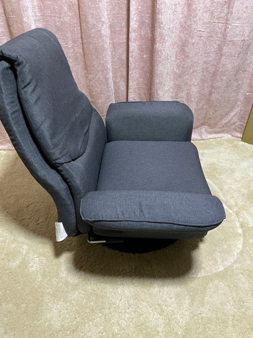 ニトリ　座面 低反発　回転座椅子　Nレスト　デニム　リクライニングチェア