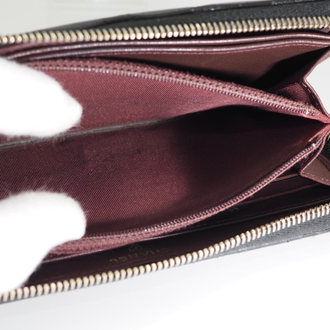 【美品】CHANEL　シャネル　マトラッセ　ラウンドファスナー　長財布