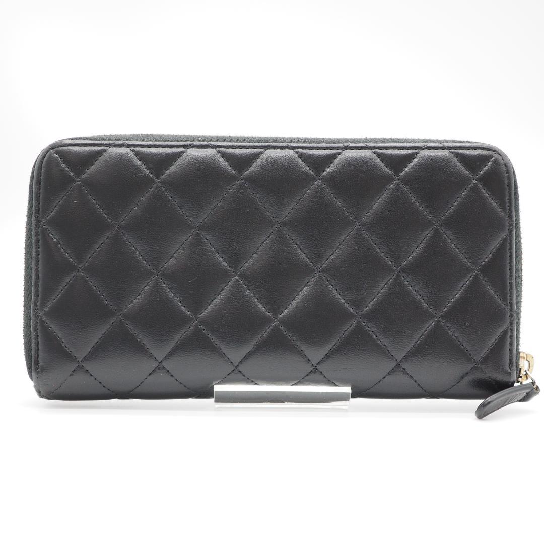【美品】CHANEL　シャネル　マトラッセ　ラウンドファスナー　長財布