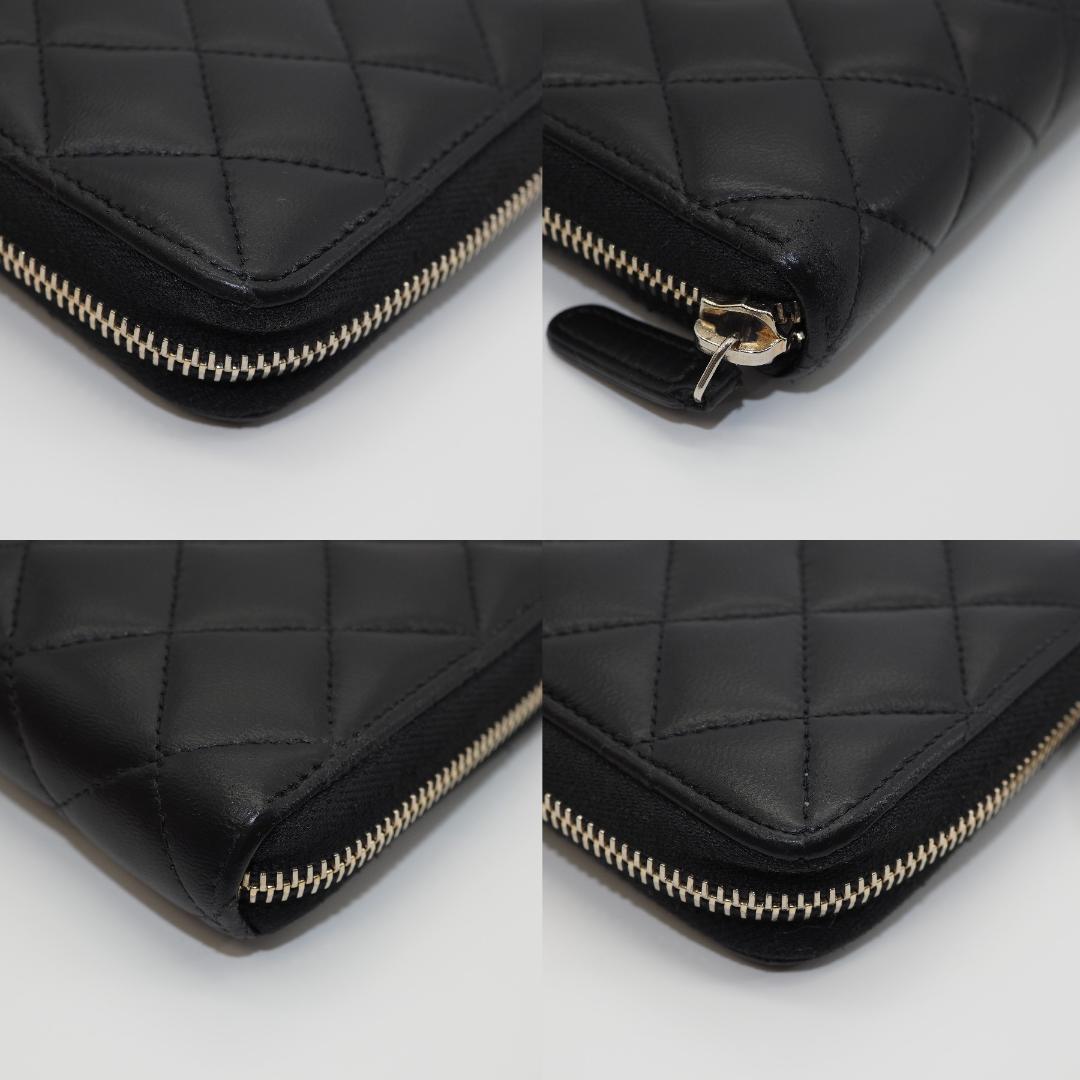 【美品】CHANEL　シャネル　マトラッセ　ラウンドファスナー　長財布
