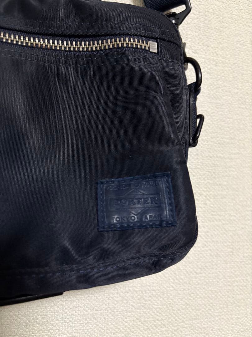 値下げ　PORTER ネイビー ショルダーバッグ