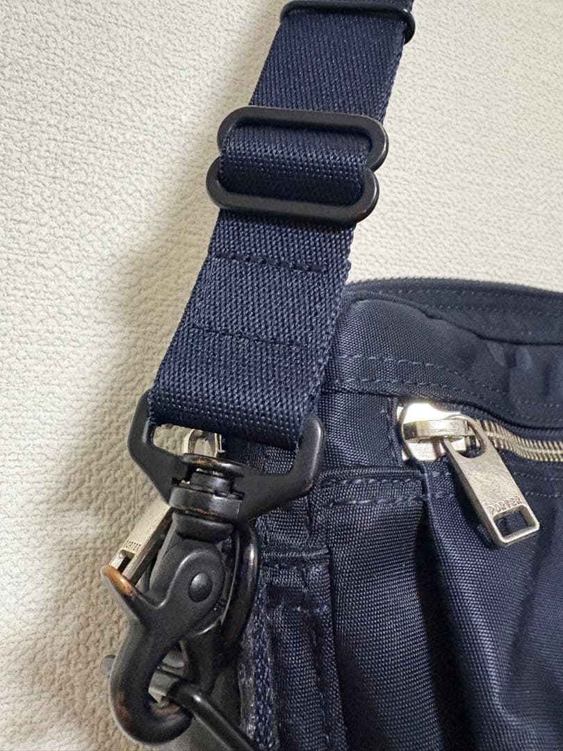 値下げ　PORTER ネイビー ショルダーバッグ