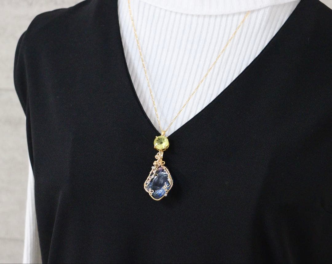 アースシャーマンアンダラクリスタル×レモンクォーツのワイヤー