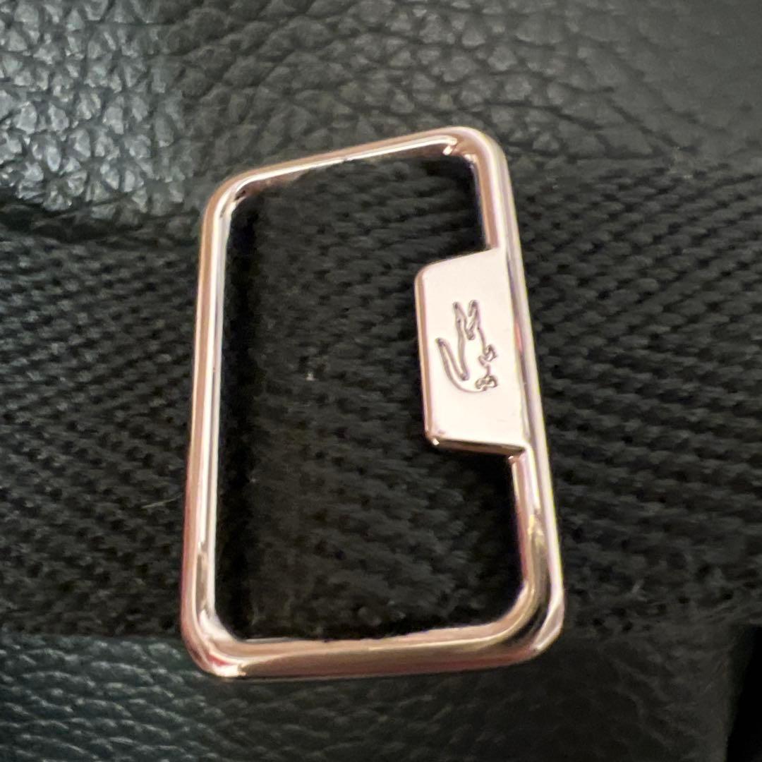 Lacoste グリーンレザー ショルダーバッグ