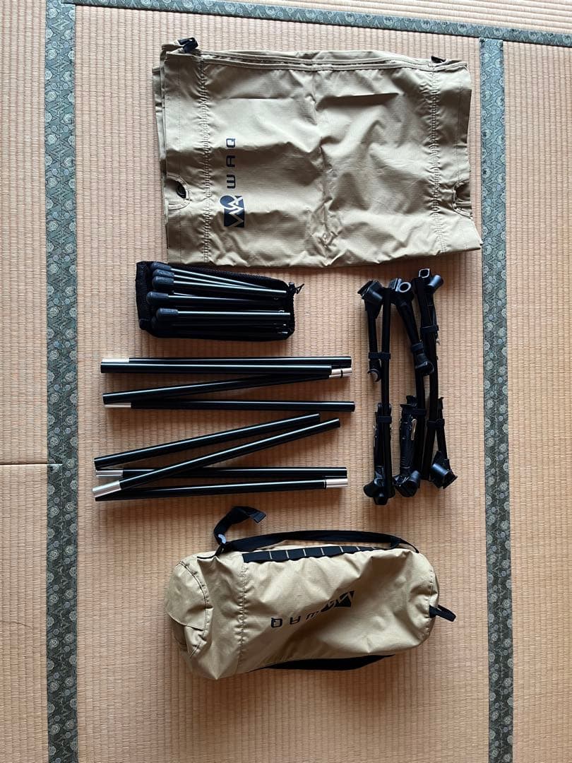 美品　WAQ 2WAY キャンプ コット タン