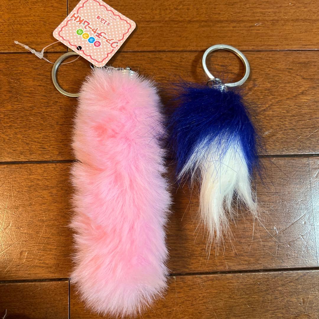 カラフル ファー チャーム KH ピンク ファー キーホルダー - メルカリ