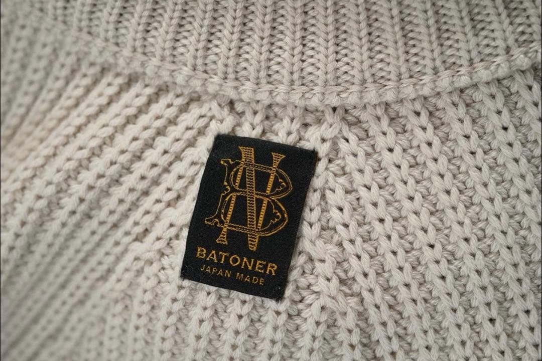 BATONER ウールシグネチャーモックネックセーターニット 3サイズ