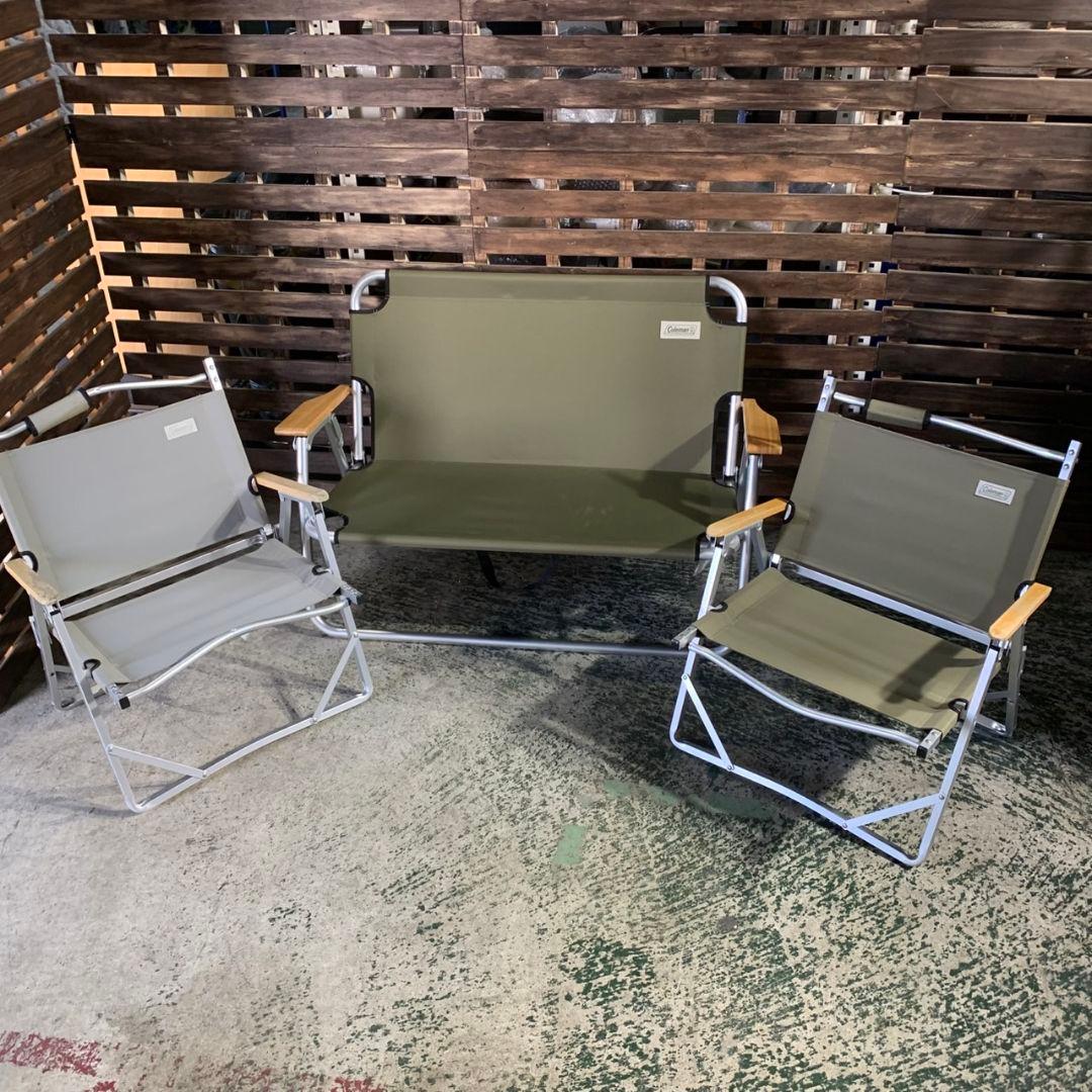 J407\" Coleman リラックスフォールディングベンチ チェアー セット