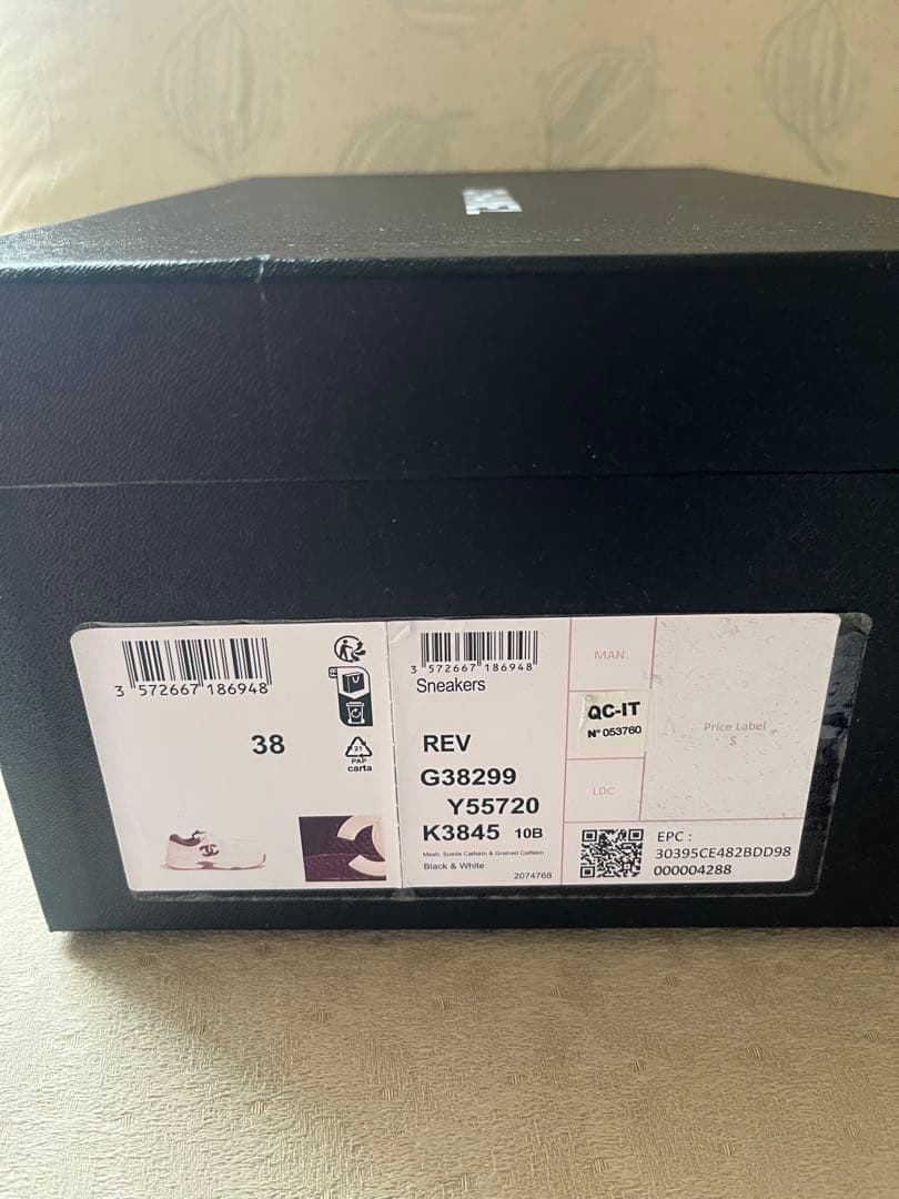 CHANEL シャネル ココマーク スニーカー ブラック ホワイト 38