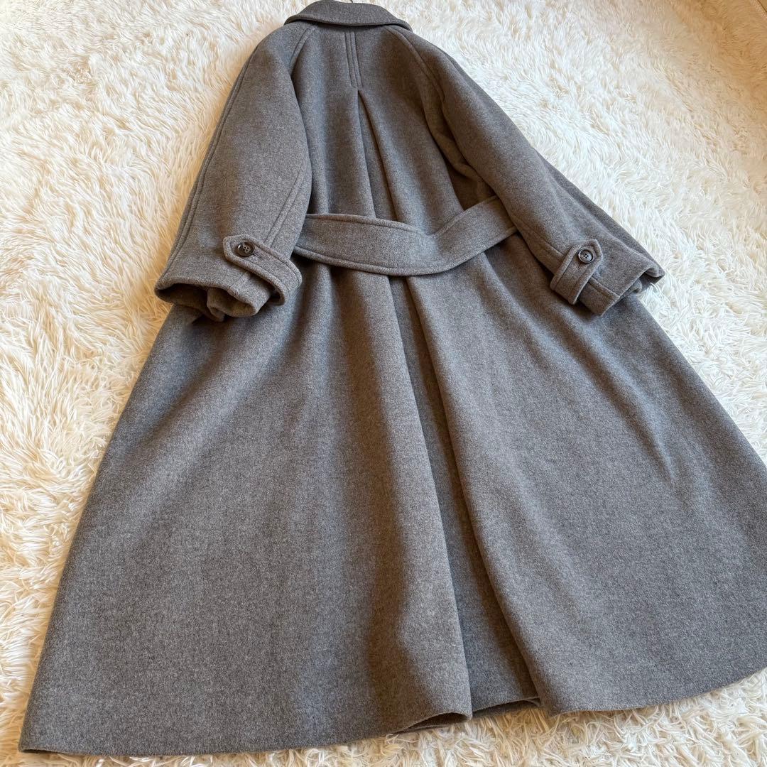 FRAY I.D フレイアイディー バルマカン ロングコート グレー カシミヤ混