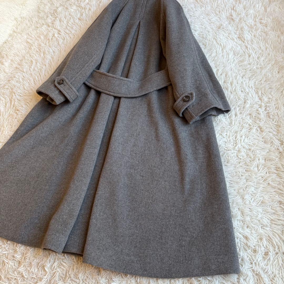 FRAY I.D フレイアイディー バルマカン ロングコート グレー カシミヤ混