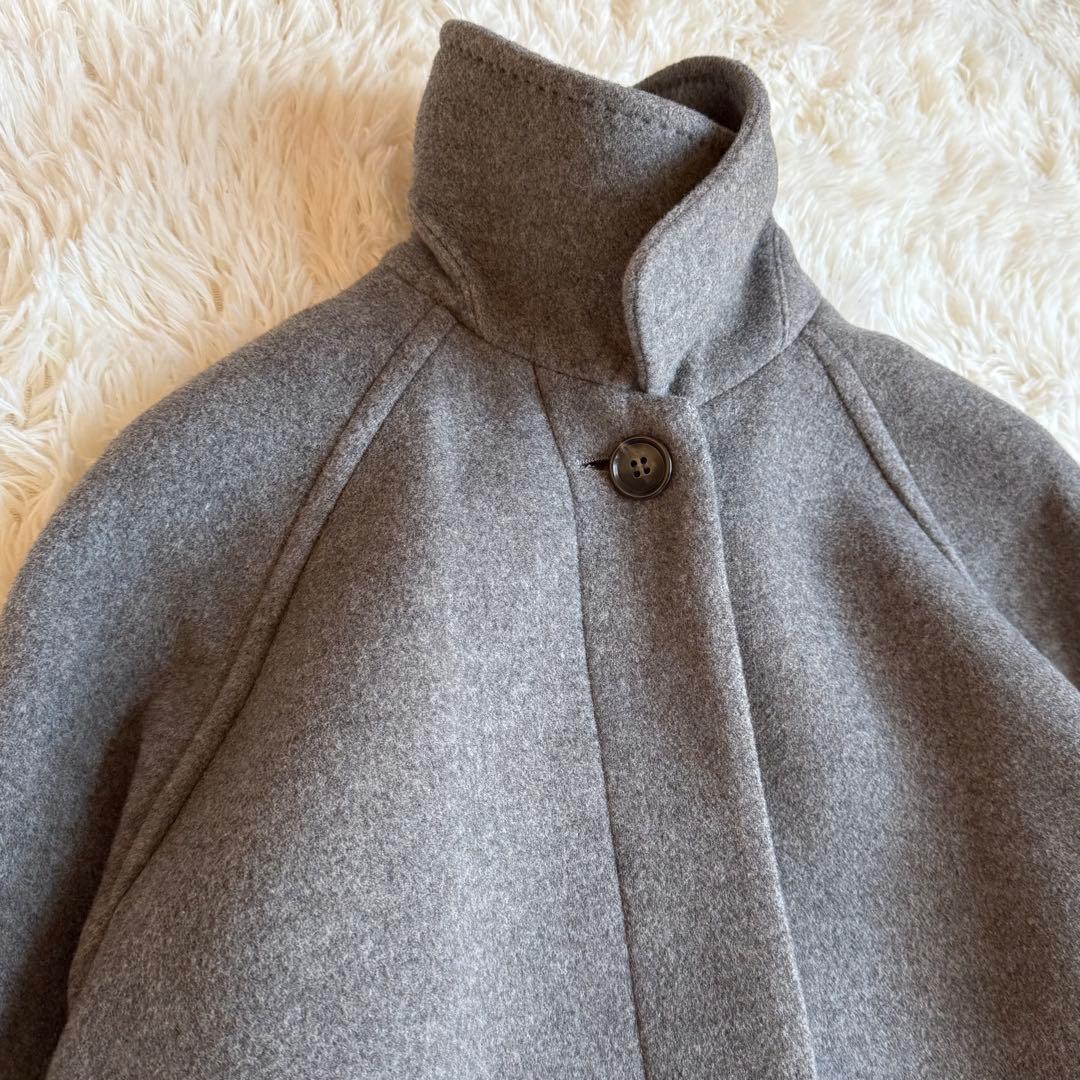 FRAY I.D フレイアイディー バルマカン ロングコート グレー カシミヤ混