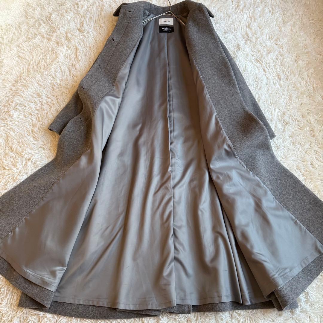 FRAY I.D フレイアイディー バルマカン ロングコート グレー カシミヤ混