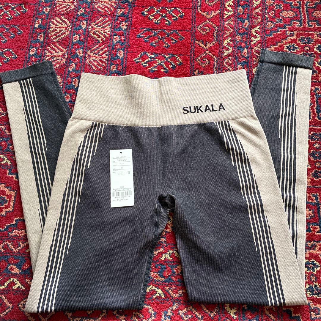 【SUKALA】シャドーストライプメランジレギンス