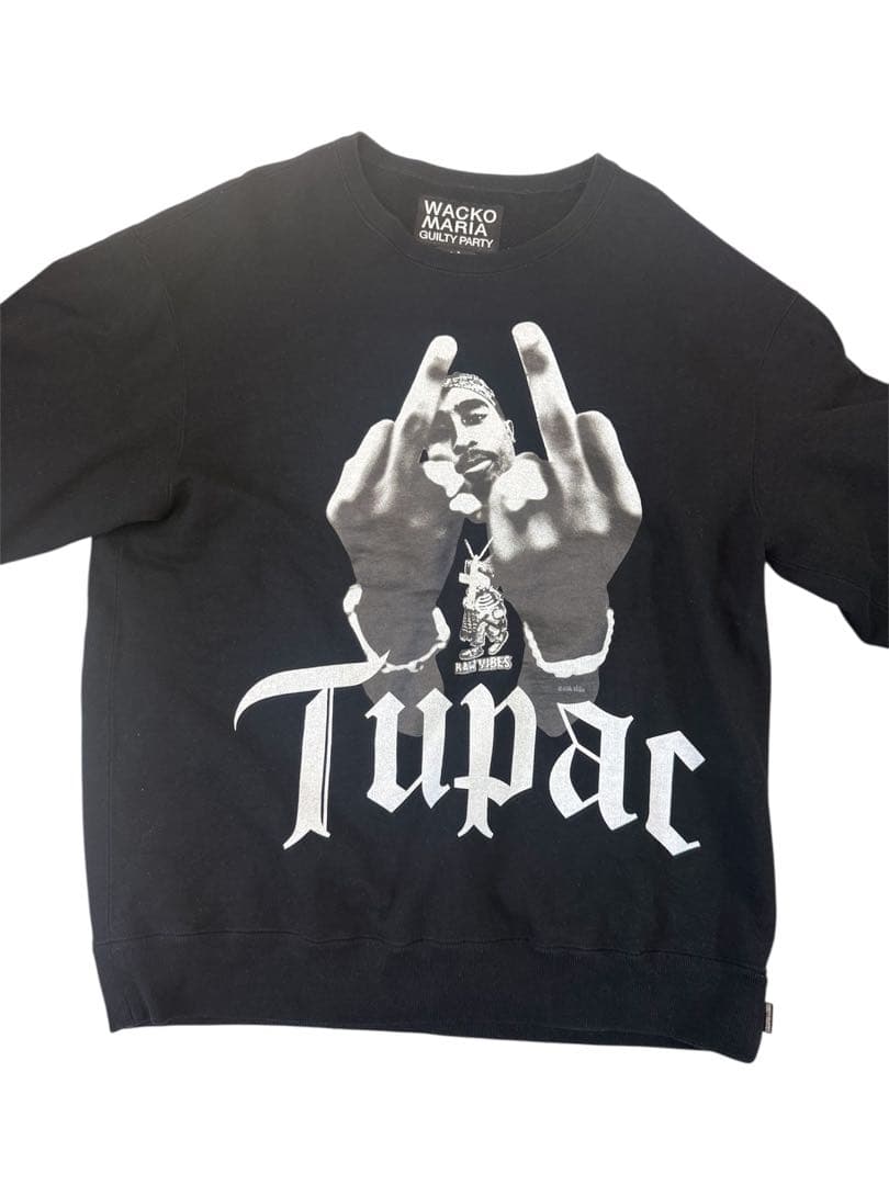 WACKO MARIA 2PAC コラボ スウェット XL 黒 ワコマリア