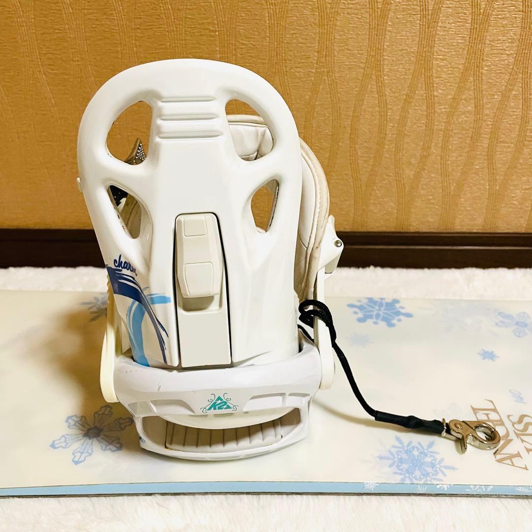 スノーボードビィンディングセット kissmark× k2 140×S 白