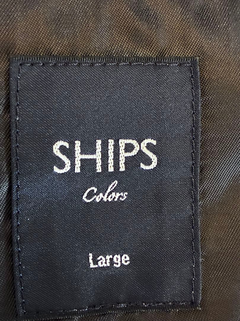 美品　シップス　ステンカラーコート　チェック　チャコールグレー　ネイビー