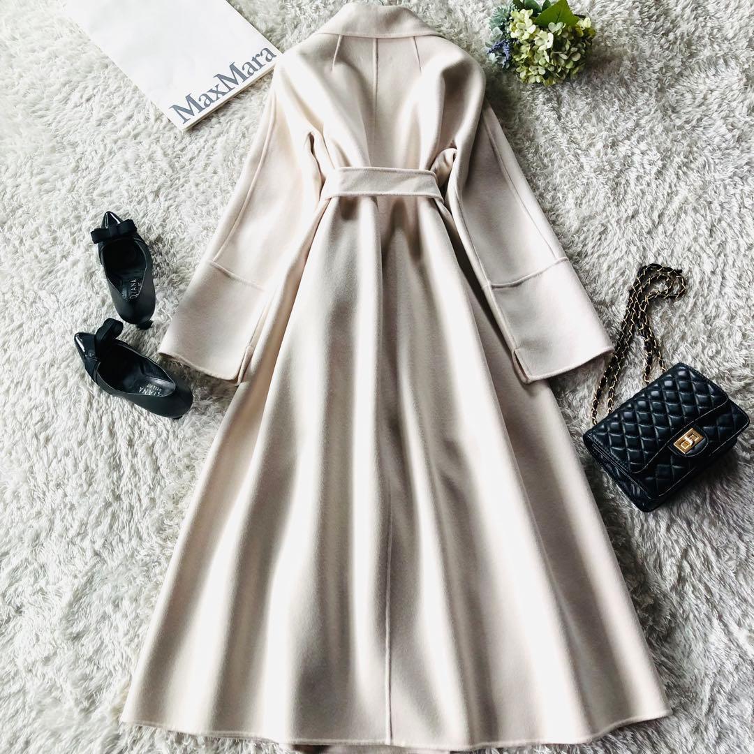 現行✨未使用 マックスマーラ マキシコート クチートアマーノ エクリュ 40