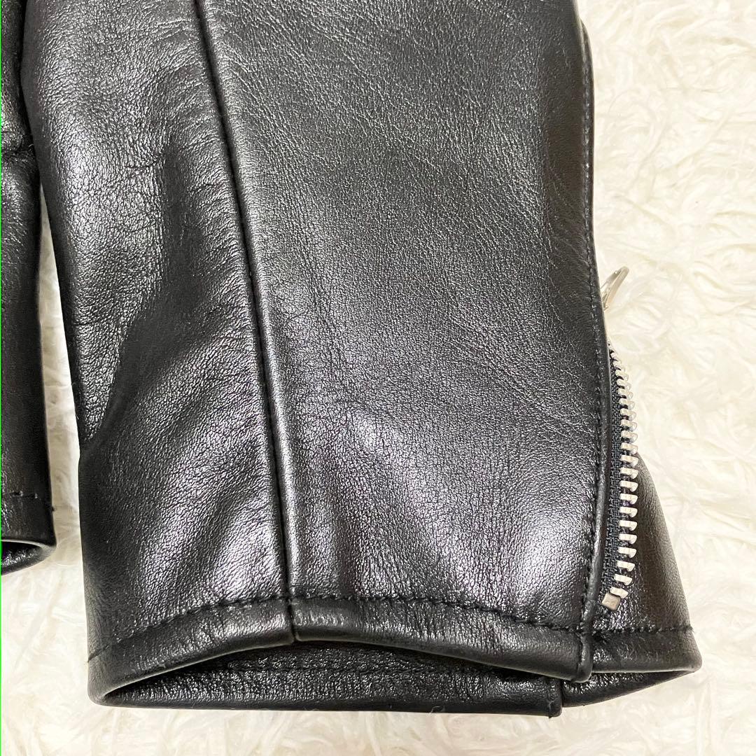 【稀少美品】オゾンコミュニティ OLD レザー シングルライダースジャケット 黒