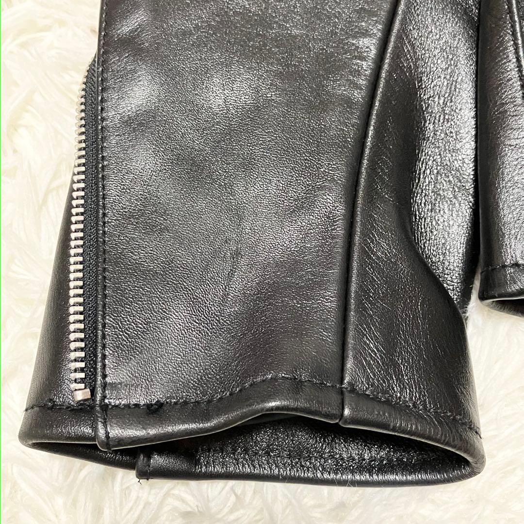 【稀少美品】オゾンコミュニティ OLD レザー シングルライダースジャケット 黒